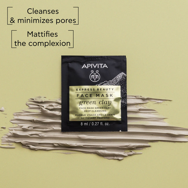 APIVITA Face Mask Green Clay 2x8ml