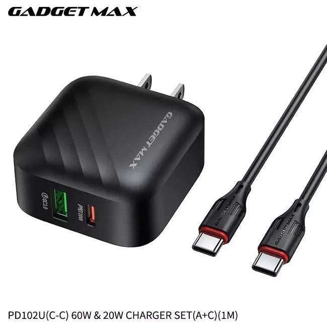 GADGET MAX - PD102U 20W PD Type- C Charger Set