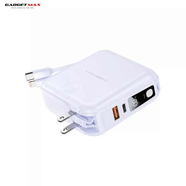 GADGET MAX GB23 AIO Pro Series 15000mAh All-in-One PD+QC Fast Charging Power Bank(PD 20W+QC 22.5W)