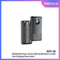 REMAX - RPP-38 20000mah Pinjur Series PD+QC Built In Cable Fast Charging Power Bank ( PD 20W + QC 22.5W )