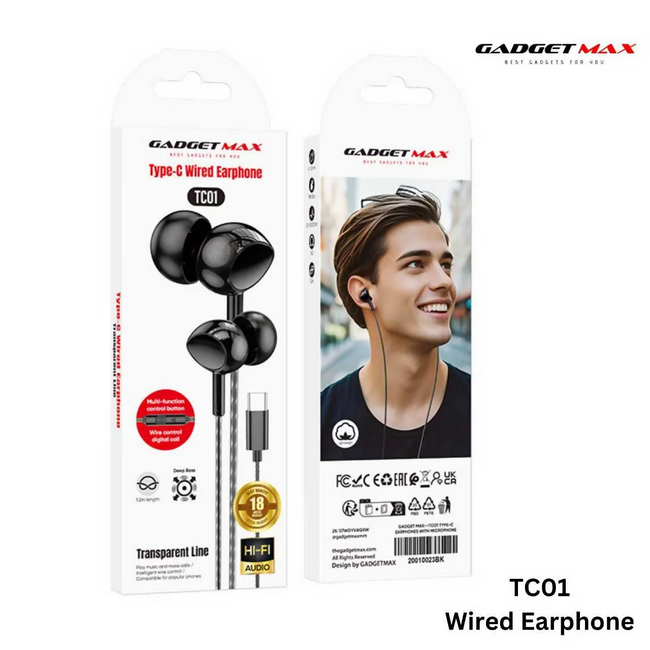 GADGET MAX - TC01 Type-C Wired Earphone