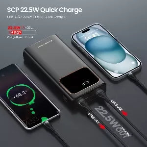 GADGET MAX RAY PD Series 30000mAh PD+QC Fast Charging Power Bank(PD 20W+QC 22.5W)