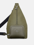 PEDRO Icon Leather Sling Pouch-Military Green