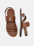 PEDRO Icon Strappy Sandals-Brown