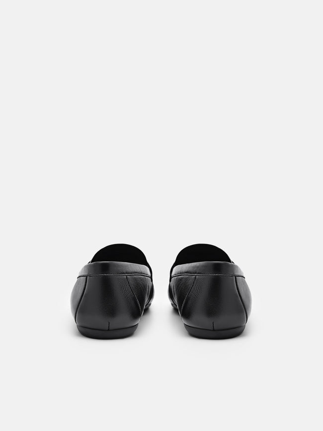 PEDRO Icon Leather Loafers-Black