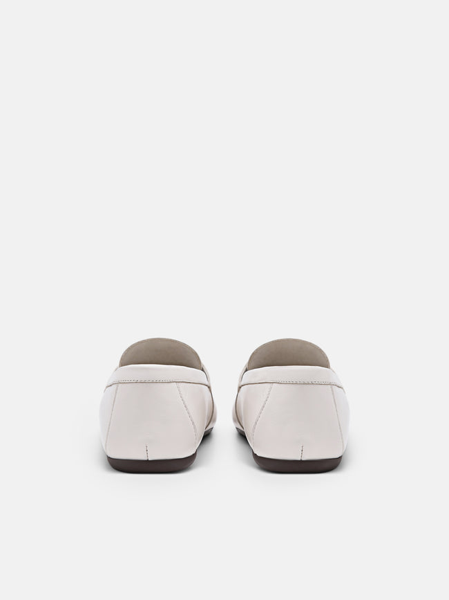 PEDRO Icon Leather Loafers-Chalk