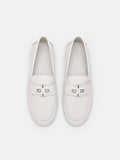 PEDRO Icon Leather Loafers-Chalk