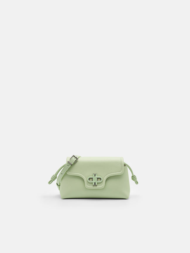 PEDRO Icon Leather Mini Shoulder Bag-Light Green