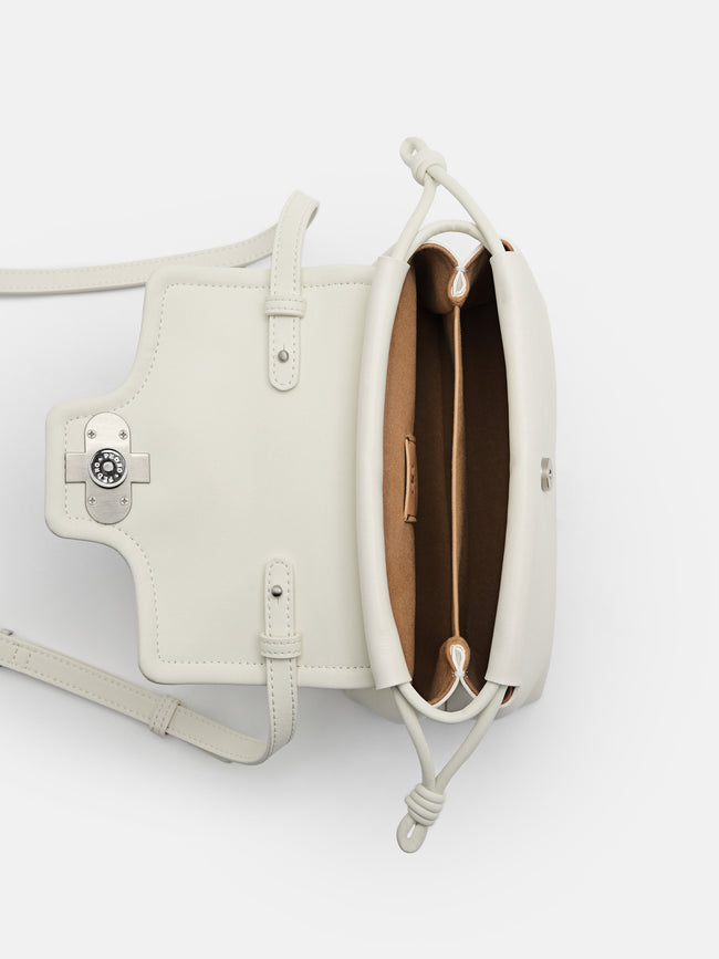PEDRO Icon Leather Mini Shoulder Bag-Chalk