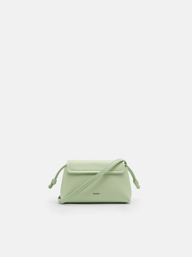 PEDRO Icon Leather Mini Shoulder Bag-Light Green