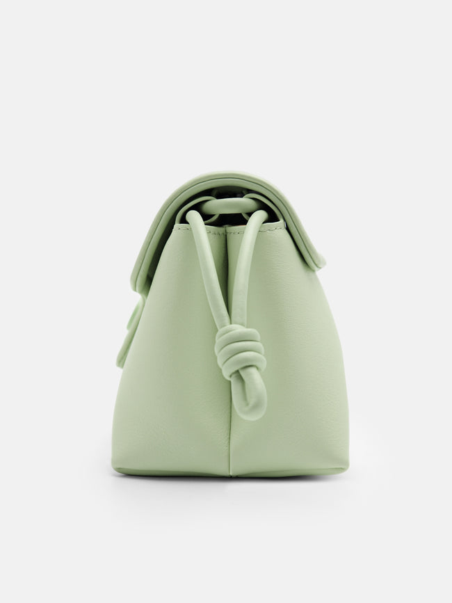 PEDRO Icon Leather Mini Shoulder Bag-Light Green