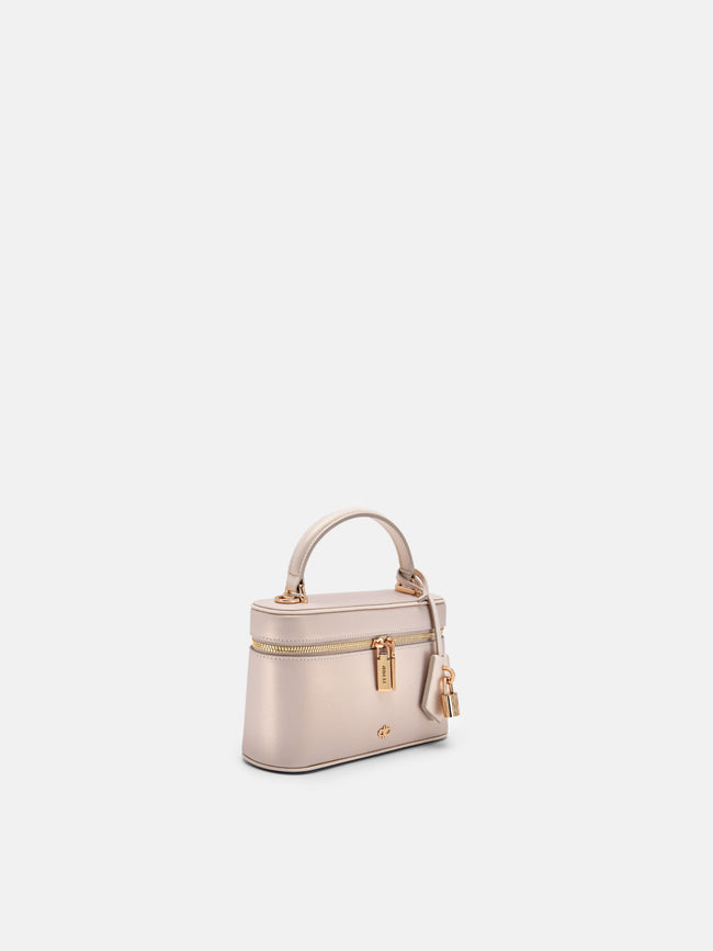PEDRO Ari Leather Shoulder Bag-Champagne