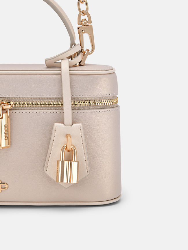 PEDRO Ari Leather Shoulder Bag-Champagne