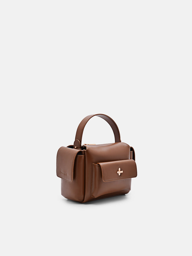PEDRO Alanis Boxy Shoulder Bag-Brown