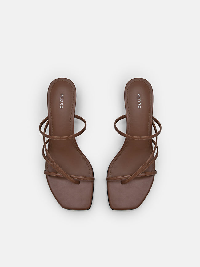 PEDRO Icon Heel Sandals- Brown