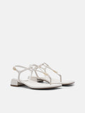 PEDRO Slingback Thong Sandals- Chalk