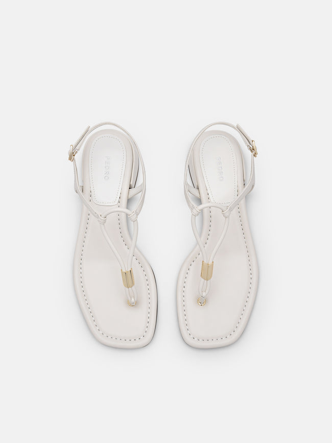 PEDRO Slingback Thong Sandals- Chalk