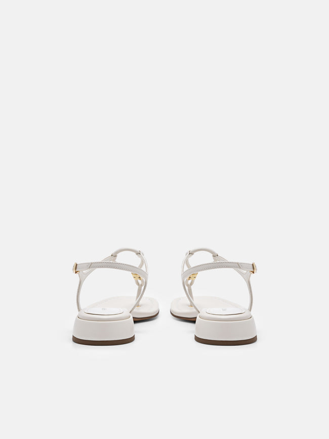 PEDRO Slingback Thong Sandals- Chalk