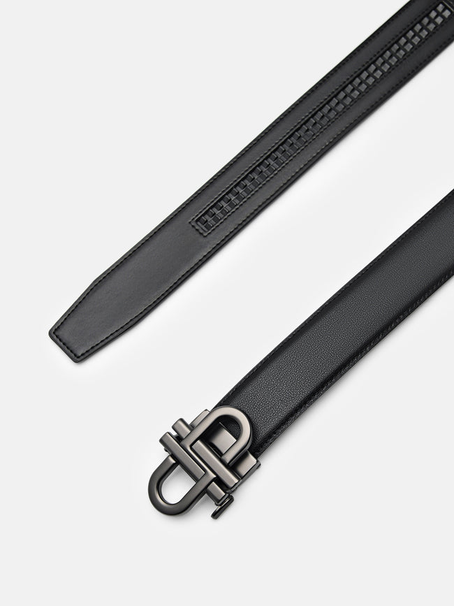 PEDRO Icon Leather Automatic Belt-Black