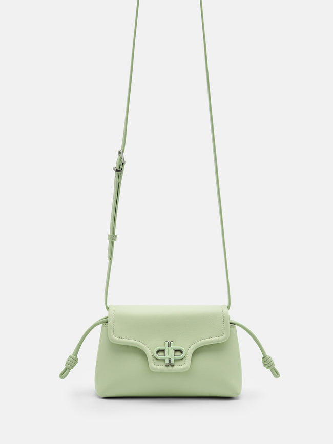 PEDRO Icon Leather Mini Shoulder Bag-Light Green