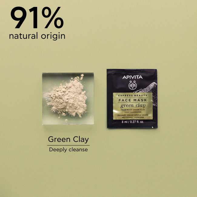 APIVITA Face Mask Green Clay 2x8ml