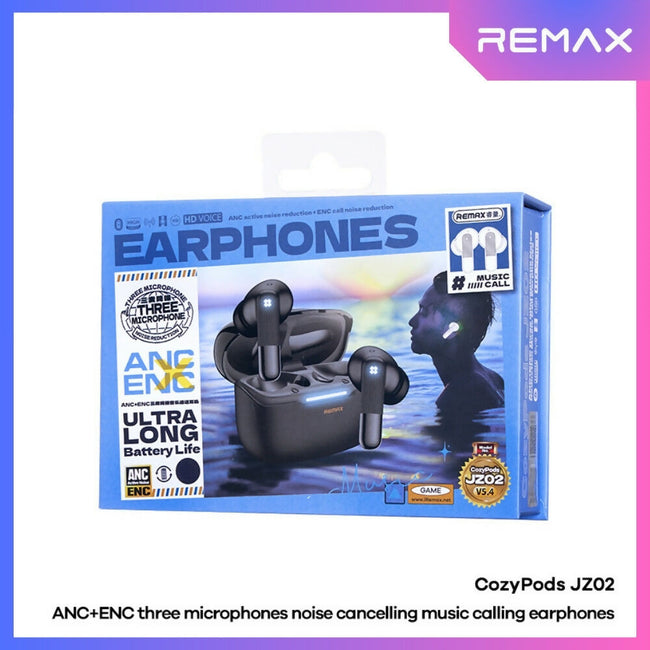 REMAX - CozyPods JZ02 ANC+ENC Noise Reduction Bluetooth Wireless Earbuds