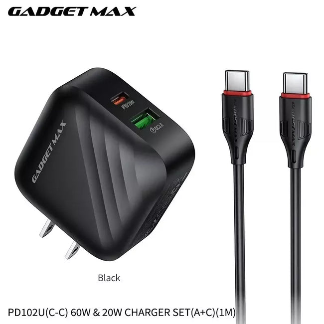 GADGET MAX - PD102U 20W PD Type- C Charger Set