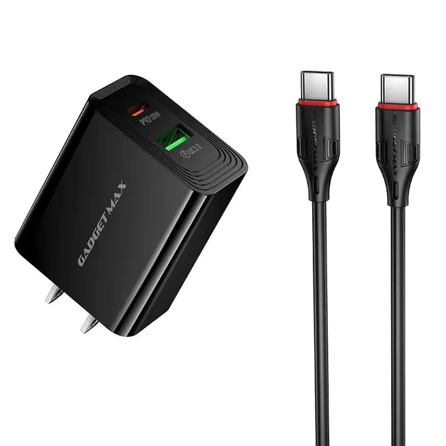 GADGET MAX - PD103U 30W PD (USB-A+USB-C) Charger Set