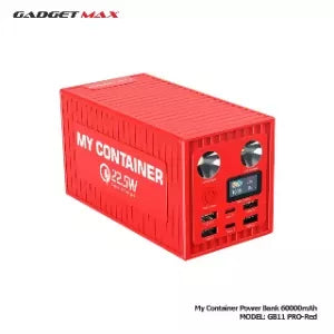 GADGET MAX GB11 Pro My Container Series 60000mAh PD+QC Fast Charging Power Bank(PD 20W+QC 22.5W)