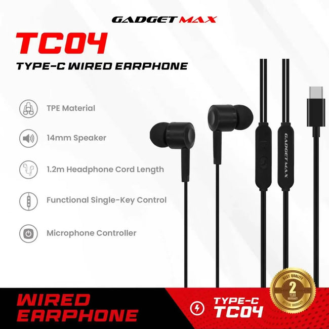 GADGET MAX - TC04 Type-C Wired Earphone