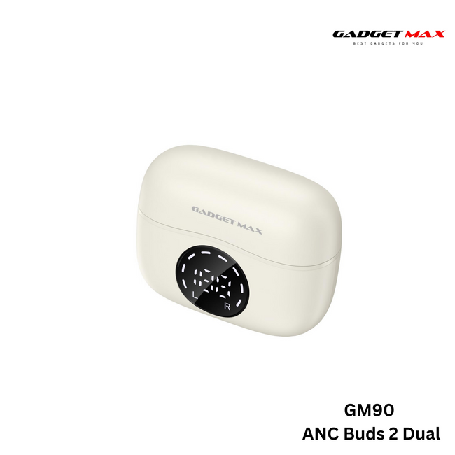 GADGET MAX - GM90 ANC BUD2 Dual ENC Active Noise Cancellation Bluetooth Wireless Earbuds