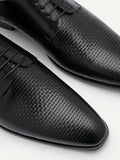 PEDRO Men Brando Leather Derby Shoes - Black