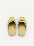 PEDRO Horsebit Mule Loafers - Light Yellow