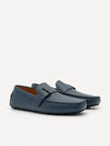 PEDRO Men Leather Strap Moccasins B - Navy