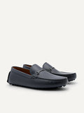 PEDRO Men Anthony Leather Moccasins D - Dark Grey