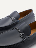 PEDRO Men Anthony Leather Moccasins D - Dark Grey