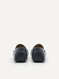 PEDRO Men Anthony Leather Moccasins D - Dark Grey