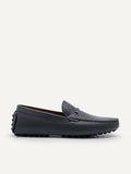 PEDRO Men Anthony Leather Moccasins D - Dark Grey