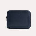 PEDRO Textured Leather Clutch with Wristlet - Navy