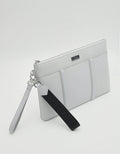 PEDRO Men Allen Leather Portfolio Bag - Light Grey