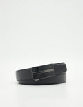 PEDRO Men Embossed Leather Automatic Belt - Black