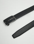 PEDRO Men Embossed Leather Automatic Belt - Black