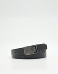 PEDRO Men Embossed Leather Reversible Tang Belt - Black