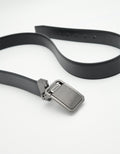 PEDRO Men Embossed Leather Reversible Tang Belt - Black