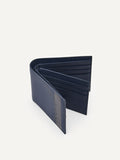 PEDRO Leather Bi-Fold Flip Wallet - Navy