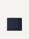 PEDRO Leather Bi-Fold Flip Wallet - Navy