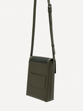 PEDRO Leather Mini Pouch - Military Green