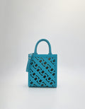 PEDRO Icon Leather Tote Bag - Cyan