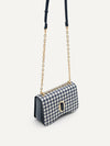 PEDRO Women Studio Rift Leather Shoulder Bag B - Navy