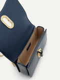 PEDRO Women Studio Rift Leather Shoulder Bag B - Navy